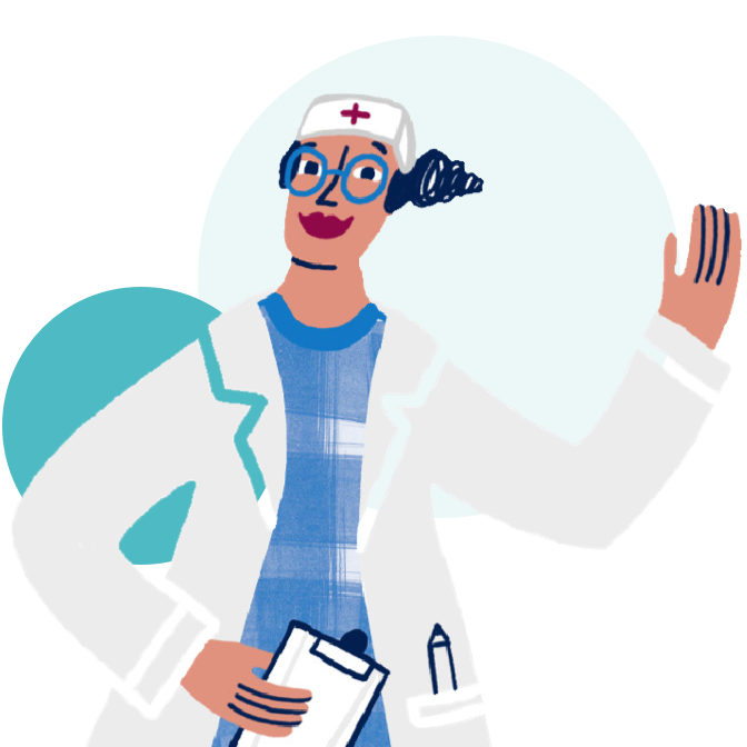 Doctor waving